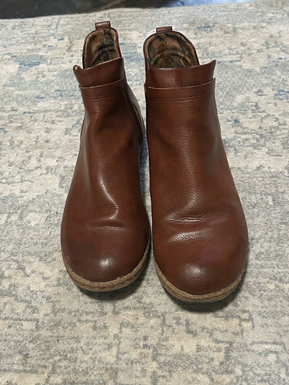 Brown Leather Chelsea Ankle Boots